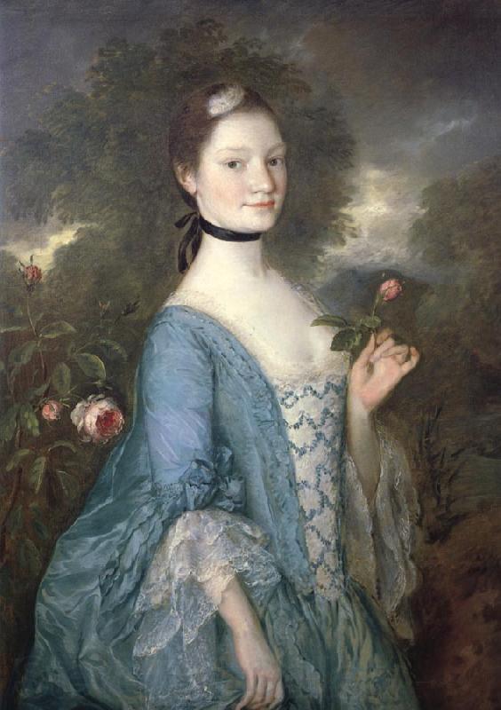 Thomas Gainsborough Lady innes Norge oil painting art